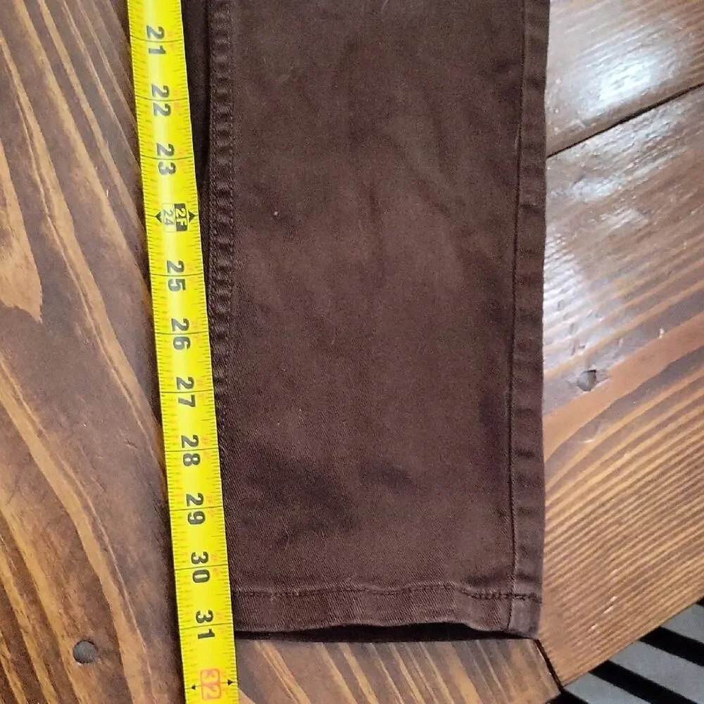Victorious Chocolate Brown Skinny Jeans in Stretch Denim Mens 34x32, Bodycon